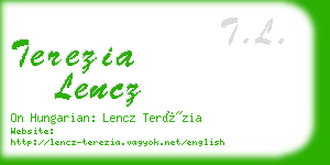 terezia lencz business card